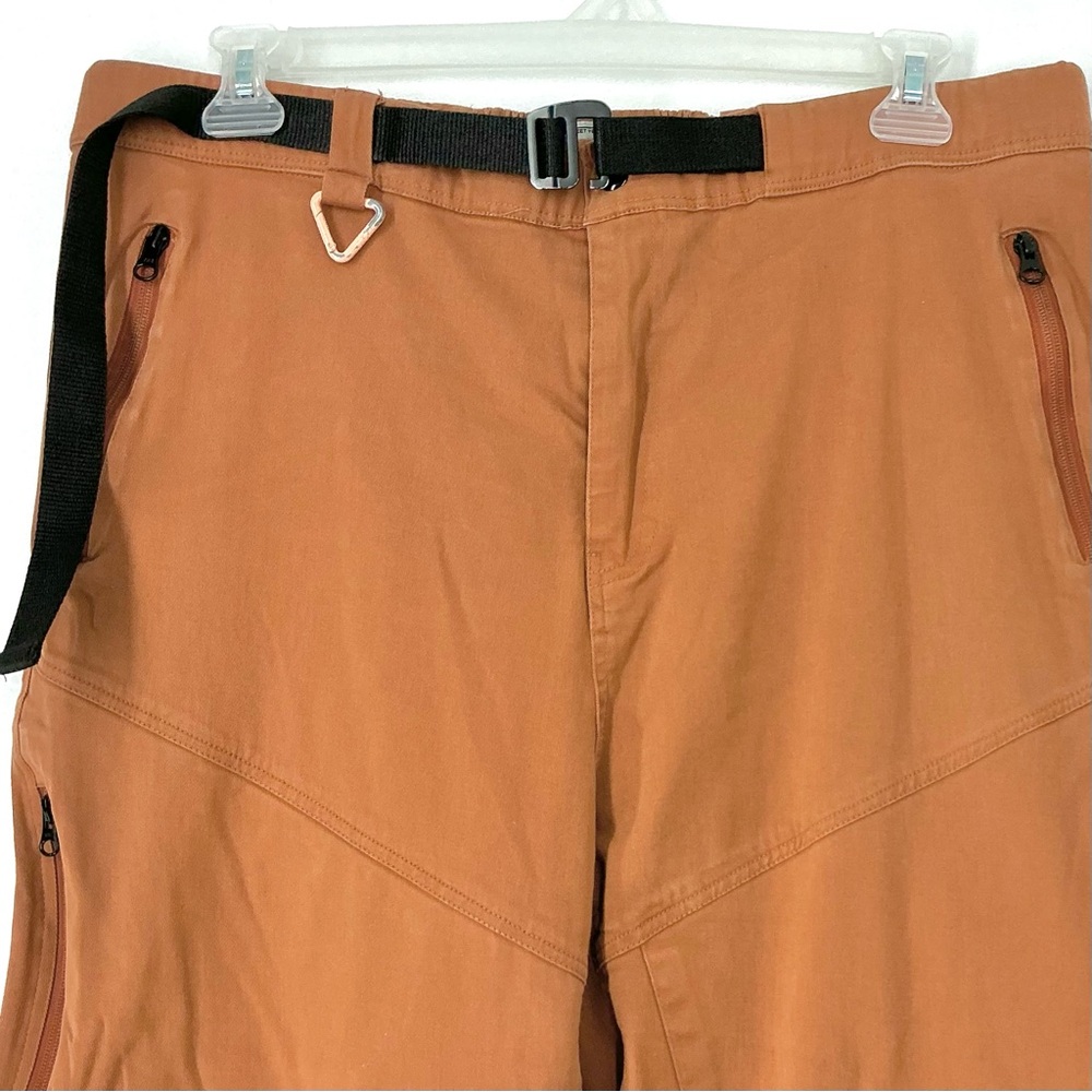 Wondery Outdoor Hiking Pants Women Size XXL Orange w/Belt Multiple Zip‎ Pockets - Picture 3 of 11